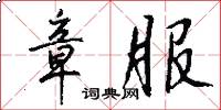章服怎么写好看