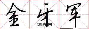金牙军怎么写好看
