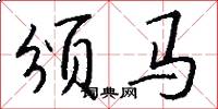 颁马怎么写好看