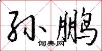 孙鹏怎么写好看
