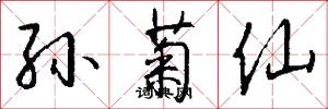 孙菊仙怎么写好看