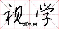 视学怎么写好看