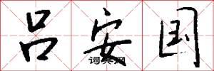 吕安国怎么写好看