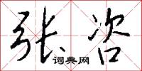 张咨怎么写好看