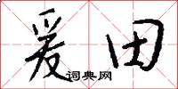 爰田怎么写好看