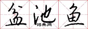 盆池鱼怎么写好看