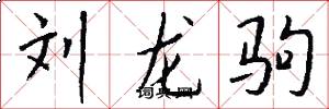 刘龙驹怎么写好看