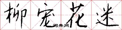 柳宠花迷怎么写好看