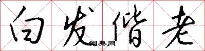 白发偕老怎么写好看