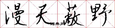 漫天蔽野怎么写好看