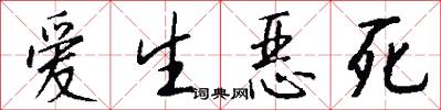 爱生恶死怎么写好看