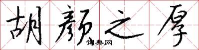 胡颜之厚怎么写好看