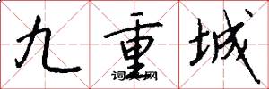 九重城怎么写好看
