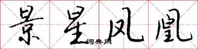景星凤凰怎么写好看