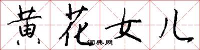 黄花女儿怎么写好看