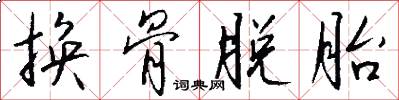 换骨脱胎怎么写好看