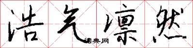 浩气凛然怎么写好看