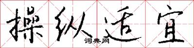 操纵适宜怎么写好看