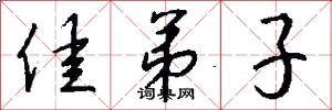 佳弟子怎么写好看