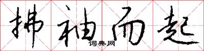 拂袖而起怎么写好看