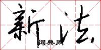 新法怎么写好看