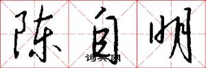 陈自明怎么写好看