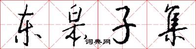 东皋子集怎么写好看
