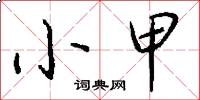 小甲怎么写好看