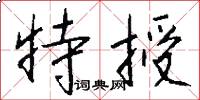 特授怎么写好看