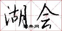 湖会怎么写好看