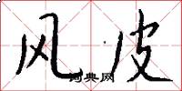 风皮怎么写好看