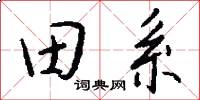田系怎么写好看