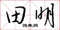 田明怎么写好看