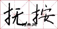 抚按怎么写好看