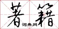 著籍怎么写好看
