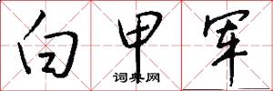 白甲军怎么写好看