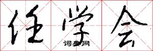 任学会怎么写好看