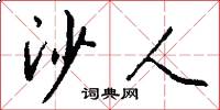 沙人怎么写好看