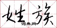 姓族怎么写好看