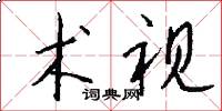 术视怎么写好看