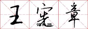 王宪章怎么写好看