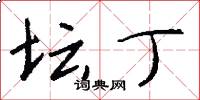 坛丁怎么写好看