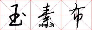 玉素布怎么写好看
