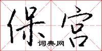保宫怎么写好看