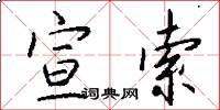 宣索怎么写好看