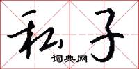 私子怎么写好看