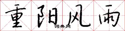 重阳风雨怎么写好看