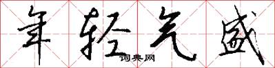 年轻气盛怎么写好看