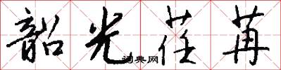 韶光荏苒怎么写好看