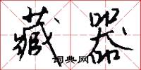 藏器怎么写好看
